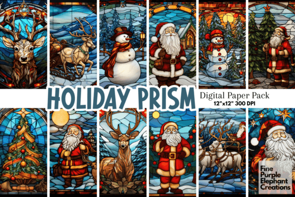 Christmas Stained Glass Holiday