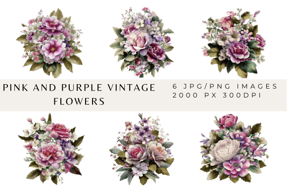 Exploring the Timeless Appeal of Pink and Purple Vintage Flower Bouquet Designs