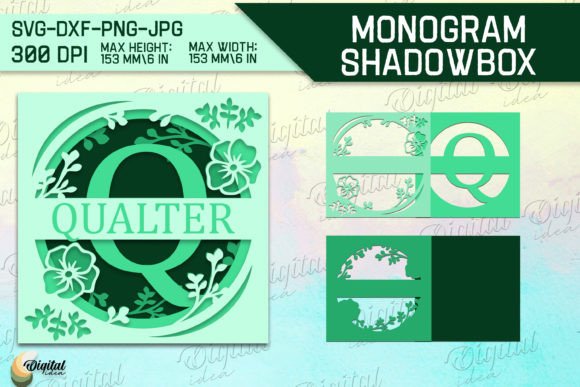 Shadow Box Alphabet Papercut Letter Q