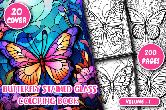 Stained Glass Butterfly Coloring Pages for Adults: A Creative Escape in Digital Format