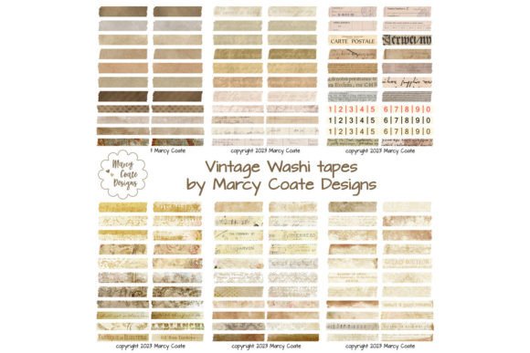 Vintage Digital Washi Tape Printable: A Creative Solution for Journaling and Scrapbooking Enthusiasts
